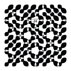 Creative Vector Art - Gazing Blocks Series - Item 04. A unique, original, completely random and unparalleled pattern design.