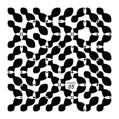 Creative Vector Art - Gazing Blocks Series - Item 05. A unique, original, completely random and unparalleled pattern design.