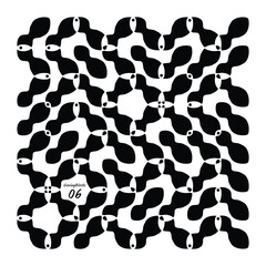 Creative Vector Art - Gazing Blocks Series - Item 06. A unique, original, completely random and unparalleled pattern design.