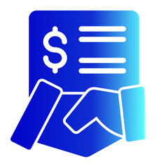 Sponsorship icon solid gradient style for download (Help and Support Pack)	