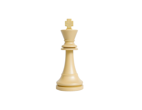 Chess king isolated on transparent background
