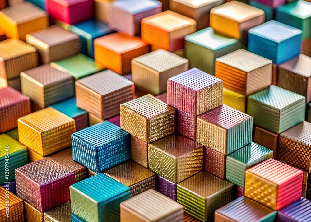 Poster abstract modern geometric stacked boxes macro background texture