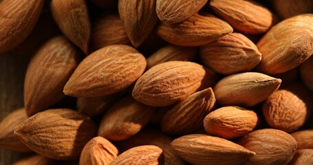 Close-Up of Raw Almonds in Shell