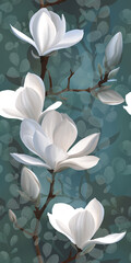 white lily design art