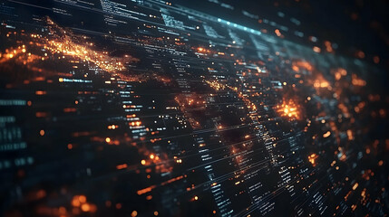 Fototapeta premium Global Data Flow Visualization