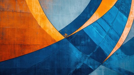 Kolorowa geometria na ścianie