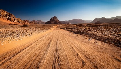 rough rocky desert road