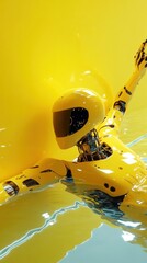 Futurystyczny robot w wodzie
