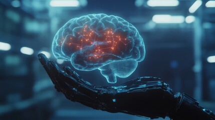 Holograficzny mózg w ręce robota
