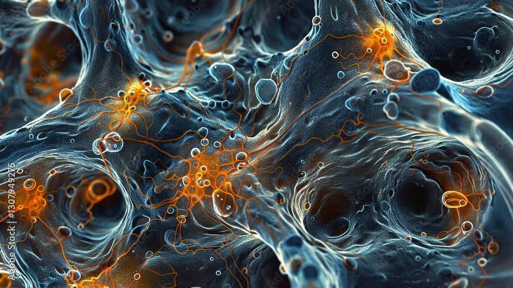 Poster this high definition visualization reveals the intricate structures of stem cells and their interact