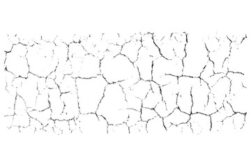 Vector overlay abstract texture. Crack ground for abstract on white background. Organic grunge one color surface.