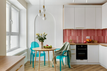 interior design. interior photography of an apartment for rent. One-room apartment with a simple and cozy design. High quality photo