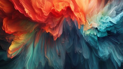 Obraz premium Iridescent background displays flowing pastel colors and soft shapes, noise texture adds depth