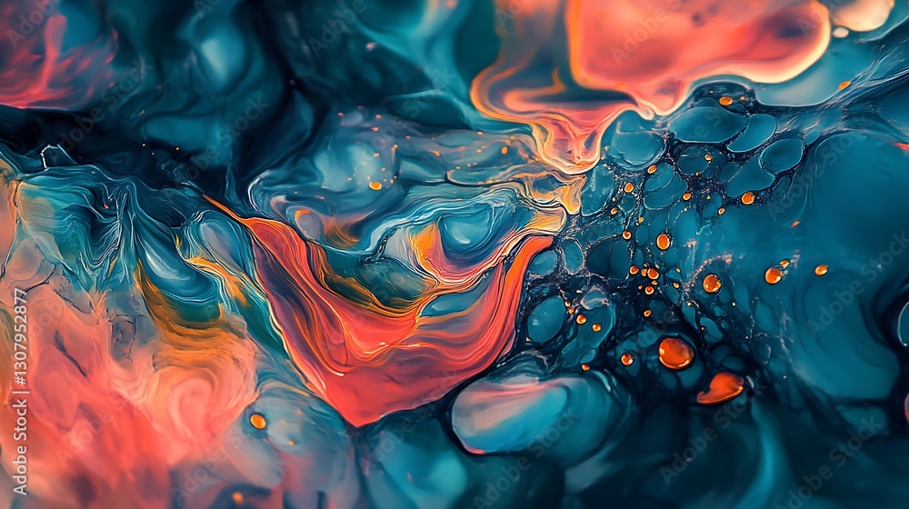 Aufkleber iridescent background displays flowing pastel colors and soft shapes, noise texture adds depth