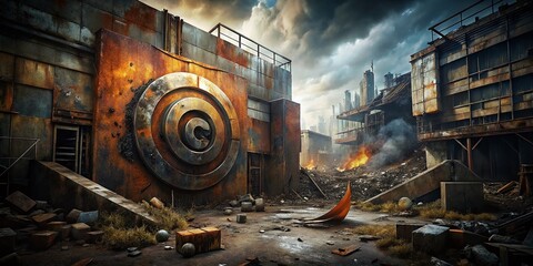 Abstract Spiral Food Design Backdrop: Urban Exploration Photography