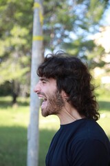 Happy Man Smiles After Seeing A Joy Before His Eyes