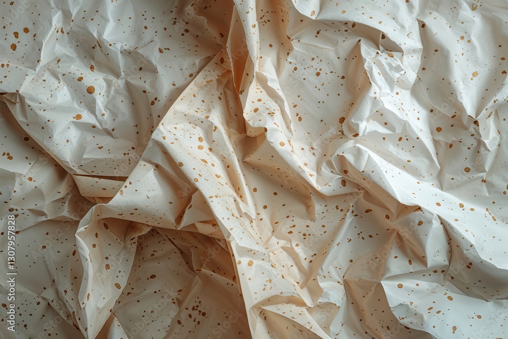 Aufkleber crumpled speckled paper texture with distinct creases and gentle lighting for versatile background u