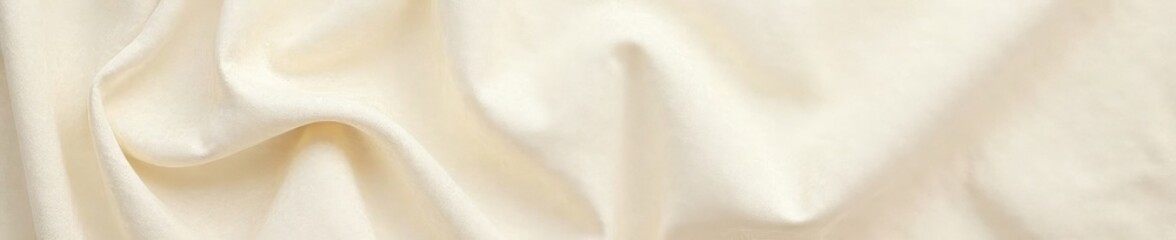 Obraz premium Beige linen fabric, soft weave, uneven texture, background, textile, beige