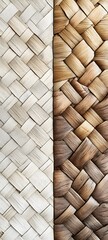A rustic woven straw mat pattern with natural beige and brown tones, rich in texture