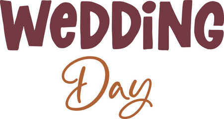 Obraz premium Wedding Day Inscription