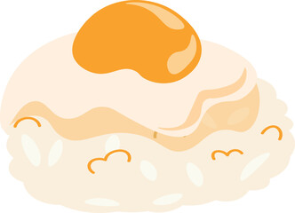 Illustration of Rice with Egg