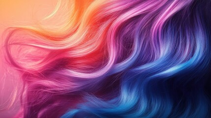 Fototapeta premium Hairstyle close-up, creative and trendy, vibrant background
