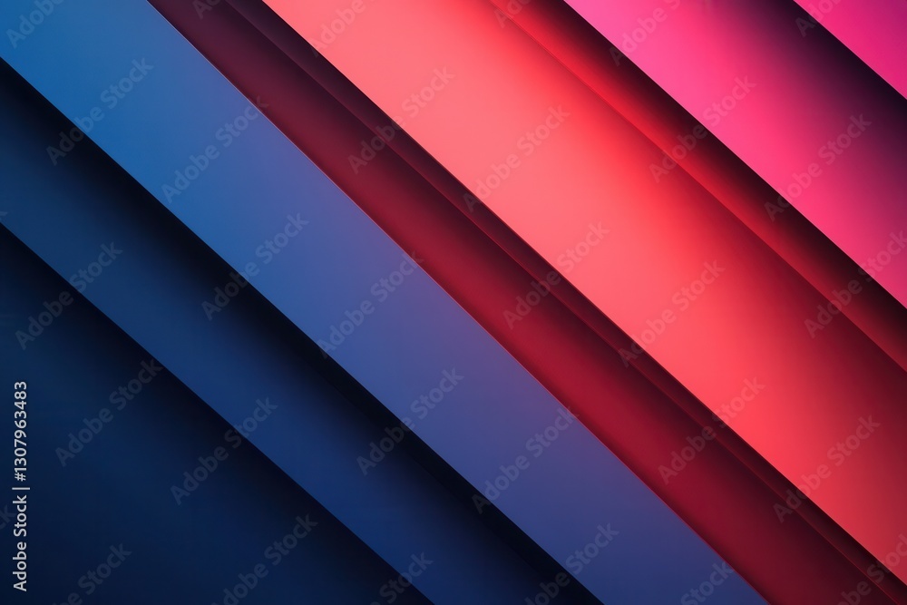 Aufkleber Sleek background design showcasing a gradient from deep blue to vibrant red with abstract lines conveying dynamic political movement Generative AI
