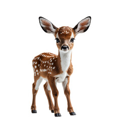 Fototapeta premium Charming Baby Deer with Delicate Features, Isolated on Transparent Background