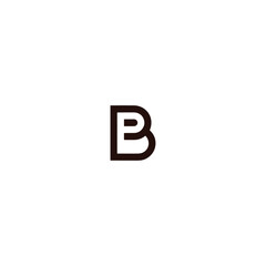 Letter B icon logo flat vector design