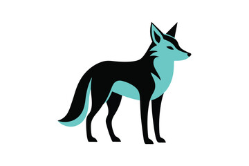 coyote line art of vector