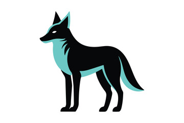 Obraz premium coyote line art of vector