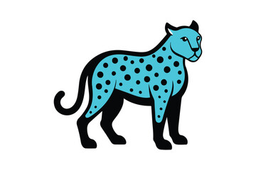 jaguar line art of vector