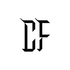 CF monogram logo design letter text name symbol monochrome logotype alphabet character simple logo