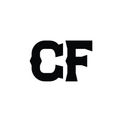 CF monogram logo design letter text name symbol monochrome logotype alphabet character simple logo