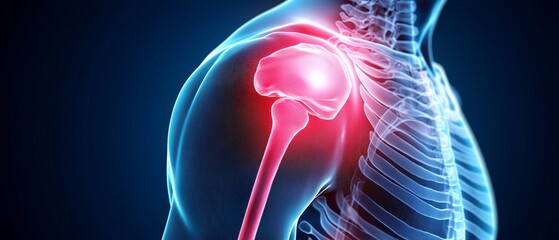 Human Shoulder Joint Anatomy Pain Visualization