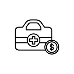 Emergency Fund Icon. Financial aid management. Save savings. Vector illustration for web design isolated on white background.