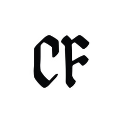 CF monogram logo design letter text name symbol monochrome logotype alphabet character simple logo