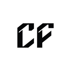 CF monogram logo design letter text name symbol monochrome logotype alphabet character simple logo