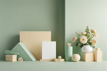 Elegant Branding and Website Aesthetic with Subtle Mint Green and Warm Ivory Palette