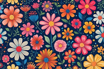 Colorful Flower-Inspired Backgrounds for Creative Crafts and Designs