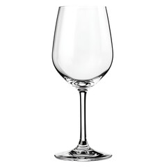 A crystal-clear wine glass isolated on white
