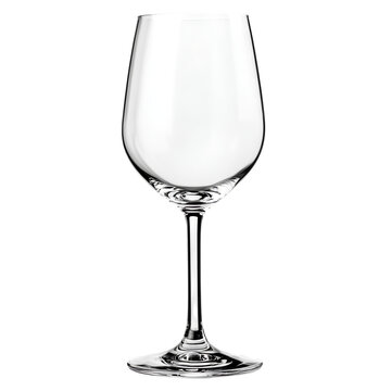 A crystal-clear wine glass isolated on white