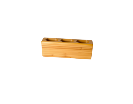 Wooden block isolated on transparent background