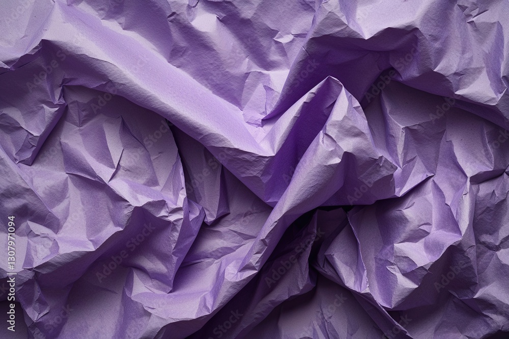 Poster textured crumpled violet paper background with subtle ridges and soft shadows for creative design