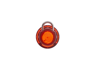 Lock icon isolated on transparent background