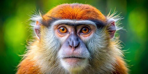 Obraz premium Adorable Patas Monkey Portrait, Wildlife Photography, African Primate