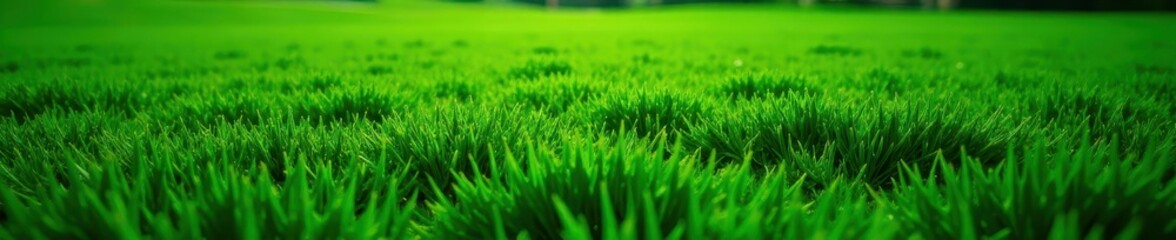 Deep emerald golf course grass, intricate pattern , macro, detail