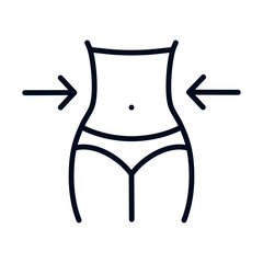 Weight loss outline icon vector illustration