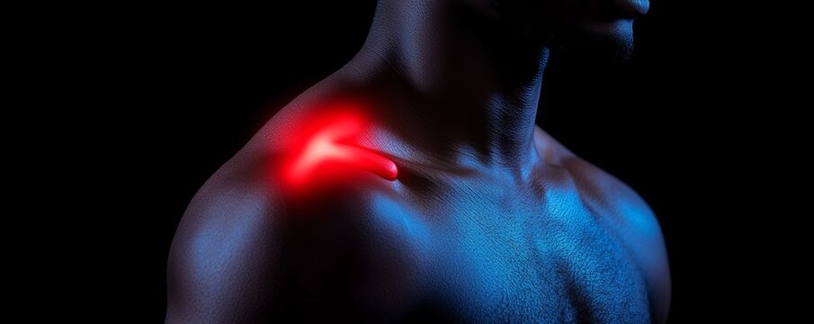 Shoulder Pain Male Athlete with Acromioclavicular Joint Injury