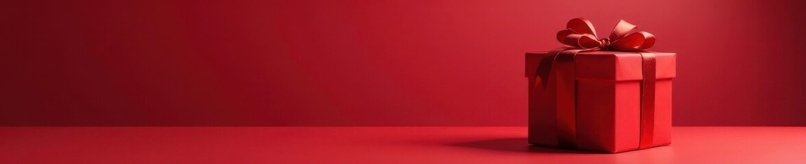 Obraz premium Open red gift box, vibrant hue, elegant design, red gift box, valentines, surprise